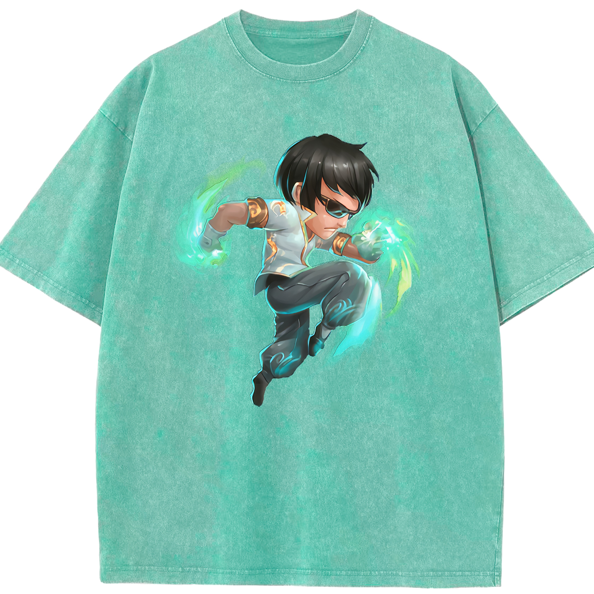 リーグ・オブ・レジェンド League of Legends LOL 綿100% ヴィンテージ風 半袖Tシャツ（フロントプリント）